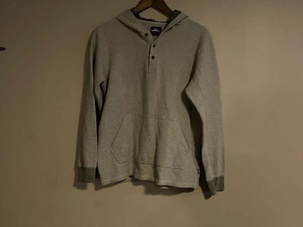 O'Neill Men's Newman Waffle Knit Henley Hoodie Pull-Over